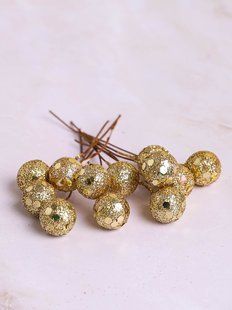 Шарик Глиттер Цвет Золотой 10 шт Ball-Gl-d12-Gold фото