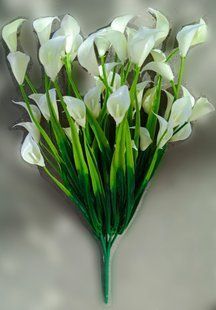 Куст декоративной зелени с цветком цвет цветка салатовый 32 см, искусственные цветы, листья пластик SA 004 фото